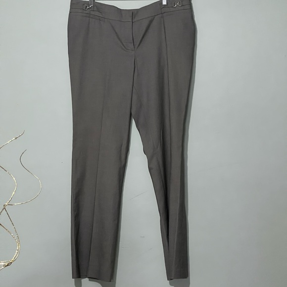Pantalon De Tailleur Nicole Miller New York – Taille 10 – Gris Et Noir à Chevrons – Stretch